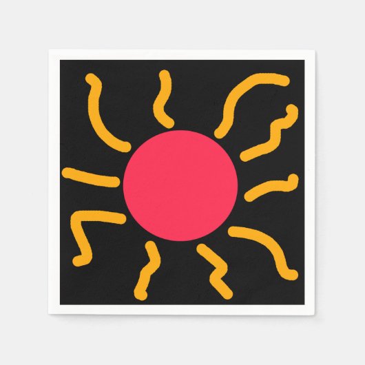 かわいい太陽 スタンダードカクテルナプキン (正面)