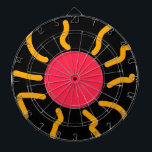 かわいい太陽 ダーツボード<br><div class="desc">かわいい太陽，太陽，月，火星，世界，デザイン, 漫画，漫画，色，夏</div>