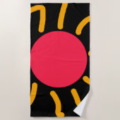 かわいい太陽 ビーチタオル (正面)