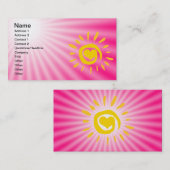 かわいい太陽；ピンク 名刺 (正面/裏面)