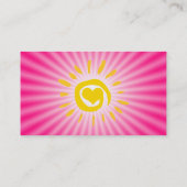 かわいい太陽；ピンク 名刺 (裏面)