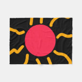 かわいい太陽 フリースブランケット (正面(横))