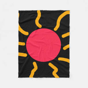 かわいい太陽 フリースブランケット