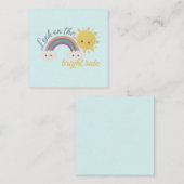 かわいい太陽、雲 & 虹: 前向きに考えよう ノートカード (正面/裏面)