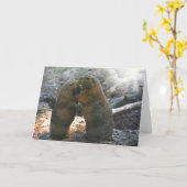 かわいい夫婦のグリーティングカード カード (黄色い花)