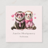 かわいい夫婦の恋|過去記事 スクエア名刺 (正面)