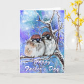 かわいい夫婦は父の日用カード カード (黄色い花)