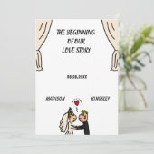 かわいい夫婦結婚の物語が新しい叙事詩を開始 招待状 (スタンド正面)