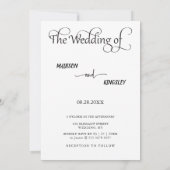 かわいい夫婦結婚の物語が新しい叙事詩を開始 招待状 (裏面)