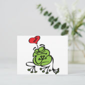 かわいい失恋、反バレンタインデーのカエル シーズンポストカード (スタンド正面)