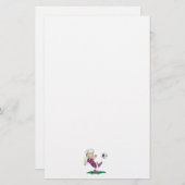 かわいい女の子がサッカーボールを蹴る 便箋 (正面/裏面)