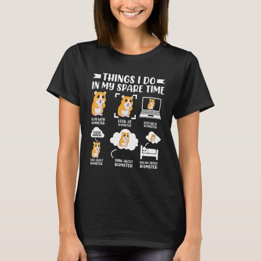 かわいい女の子がペットをハミー Tシャツ (正面)