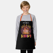 かわいい女の子が大好きベーキング追加の名前 エプロン (着用した状態)