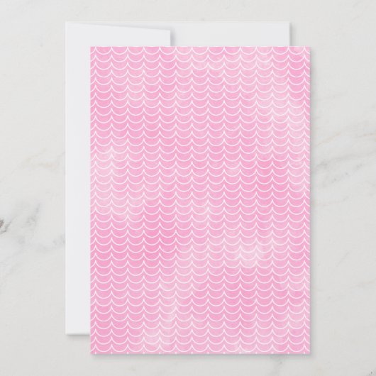 かわいい女の子が海の赤ちゃんシャワーを浴びる 招待状 (裏面)