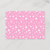 かわいい女の子が赤ちゃんのシャワーを予約する エンクロージャーカード (裏面)