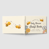 かわいい女の子が赤ちゃんシャワーを浴びる ゲストブック (全面)