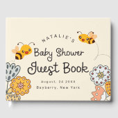 かわいい女の子が赤ちゃんシャワーを浴びる ゲストブック (正面)