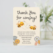 かわいい女の子が赤ちゃんシャワーを浴びる サンキューカード (スタンド正面)