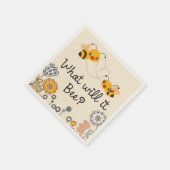 かわいい女の子が赤ちゃんシャワーを浴びる スタンダードカクテルナプキン (角)