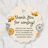 かわいい女の子が赤ちゃんシャワーを浴びる フェイバータグ (裏面)