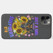かわいい女の子でドイツのヒマワリが大好き Case-Mate iPhoneケース (裏面(横))