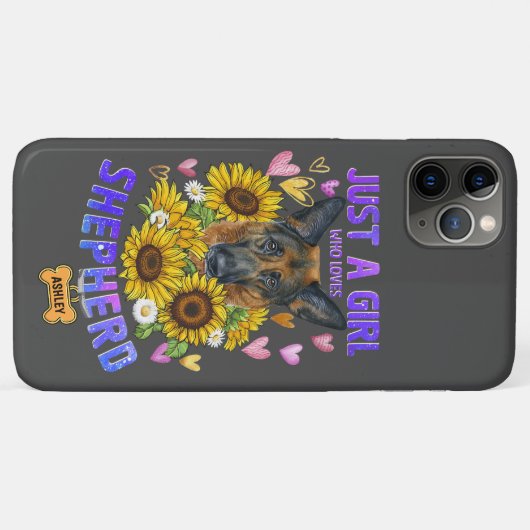 かわいい女の子でドイツのヒマワリが大好き Case-Mate iPhoneケース (裏面(横))