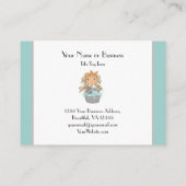 かわいい女の子と猫バスペットグルーミング 名刺 (裏面)