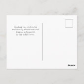 かわいい女の子と猫inパリエッフェルタワーボンジュール ポストカード (裏面)