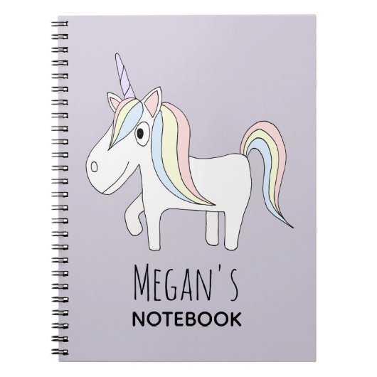 かわいい女の子と紫の魔法ユニコーン学校|過去記事 ノートブック (正面)
