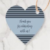 かわいい女の子と赤いハートガーランドメッセージカード フェイバータグ (裏面)