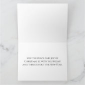 かわいい女の子と雪だるまクリスマスカード カード (内部)