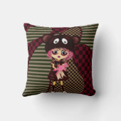 かわいい女の子なぜ悲しいの？泣き叫び子 クッション (裏面)