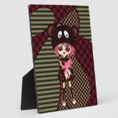 かわいい女の子なぜ悲しいの？泣き叫び子 フォトプラーク (側面)