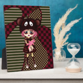 かわいい女の子なぜ悲しいの？泣き叫び子 フォトプラーク (側面)