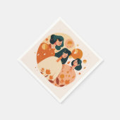 かわいい女の子のための女性の日，母の日。友だち スタンダードカクテルナプキン (角)