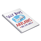 かわいい女の子のための飛行機パイロット女性女性 ノートブック (右側)