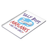 かわいい女の子のための飛行機パイロット女性女性 ノートブック (左側)