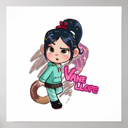 かわいい女の子のアニメキャラクター漫画 ポスター (正面)