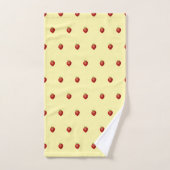 かわいい女の子のイチゴとクリーム バスタオルセット (ハンドタオル)