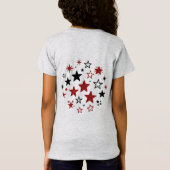 かわいい女の子のイルカと星のグラフィックTシャツ Tシャツ (裏面)