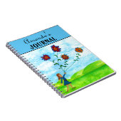 かわいい女の子のカラフルフローラジャーナルらせん手帳 ノートブック (右側)