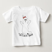かわいい女の子のゴースト ハロウィン ベビーTシャツ (正面)