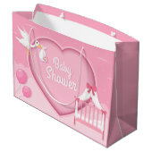 かわいい女の子のシャワー  ラージペーパーバッグ (裏面アングル)