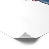 かわいい女の子のスクーターとリトルキツネポスター ポスター (角)