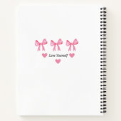 かわいい女の子のスパイラルノート ノートブック (裏面)