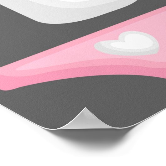 かわいい女の子のトイレのトレーニング ポスター (角)