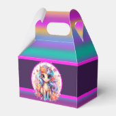 かわいい女の子のハッピーバースデーユニコーン フェイバーボックス (裏面サイド)