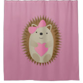 かわいい女の子のハリネズミ シャワーカーテン