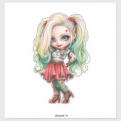 かわいい女の子のハロウィンデザインコレクション 9 シール (シート)