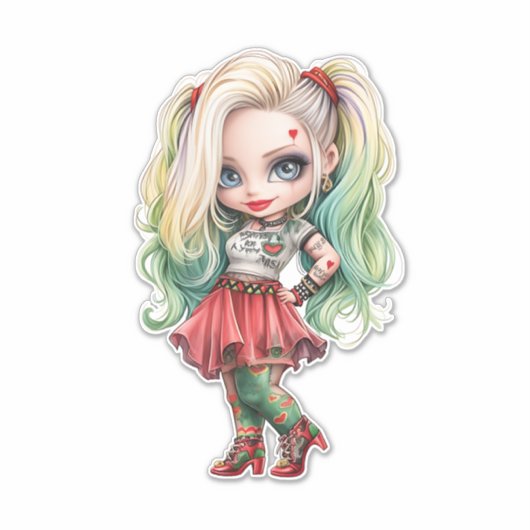 かわいい女の子のハロウィンデザインコレクション 9 シール (正面)